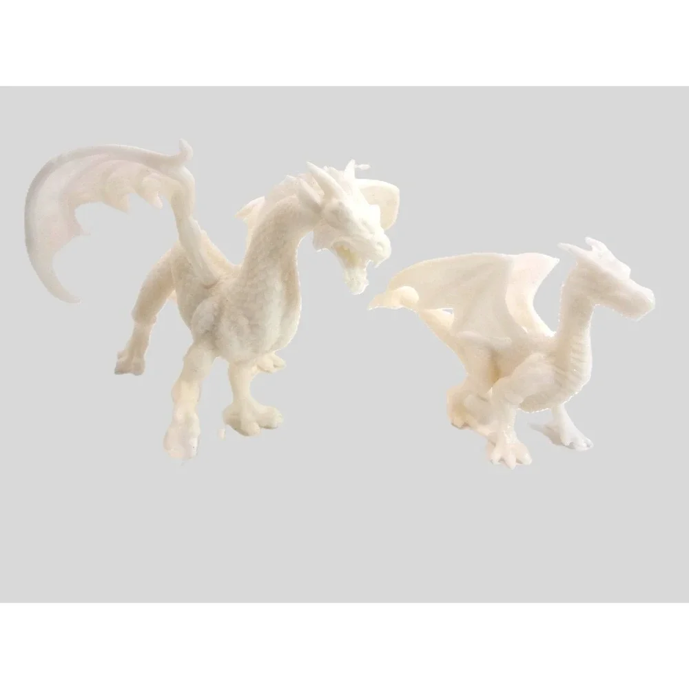 Dragon‎ Figurines Kids OS White Excellent Fantasy Mythical Toy Set 2pc